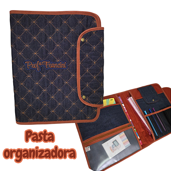 Pasta organizadora em jeans