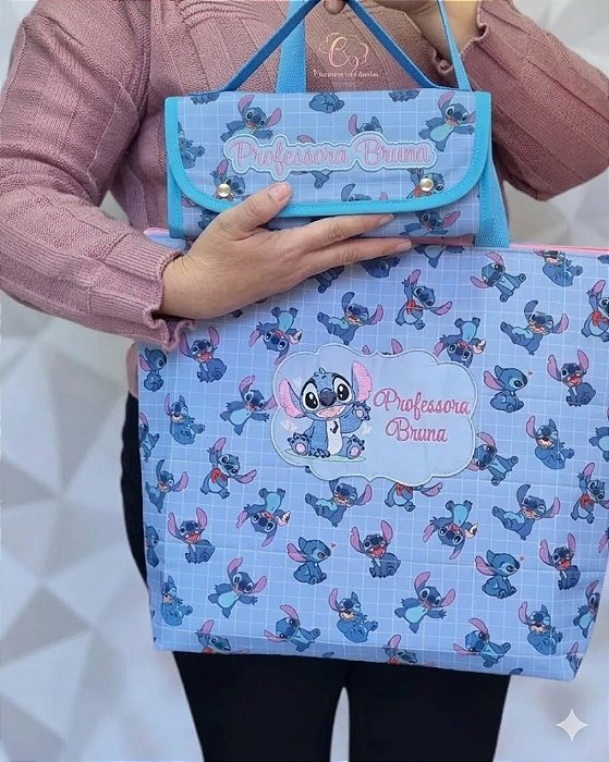 Bolsa clássica e estojo rocambole