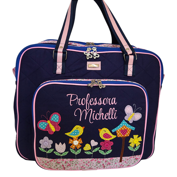 Bolsa com divisões jardim marinho floral