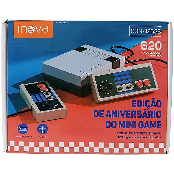MINI GAME PORTÁTIL RETRÔ - EDIÇÃO ANIVERSÁRIO - CON-12656 - INOVA