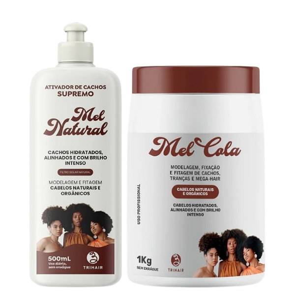 Kit Mel Cola 1kg + Ativador de Cachos Mel Natural 500ml