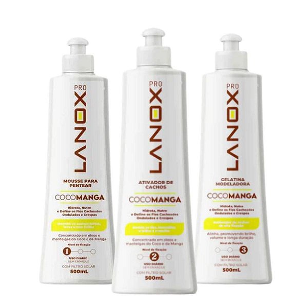 Kit Ativador de Cachos + Mousse + Cocomanga Lanox