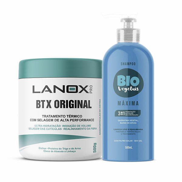 Kit Botox Original Lanox + Shampoo Máxima 3 em 1