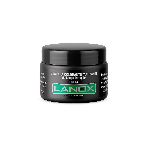 Máscara Colorante Preta Color System Lanox - 250g