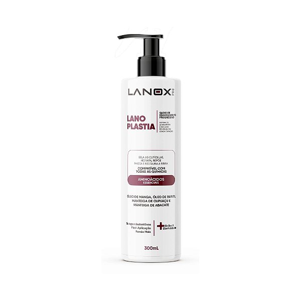 Realinhamento Progressivo Lanoplastia Lanox 300ml – Anti-Frizz, Brilho