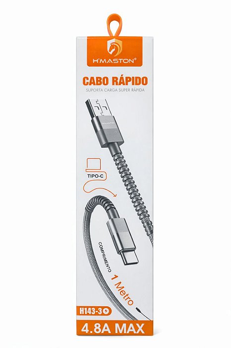 Cabo H'MASTON USB/TIPO-C 4.8A 1M