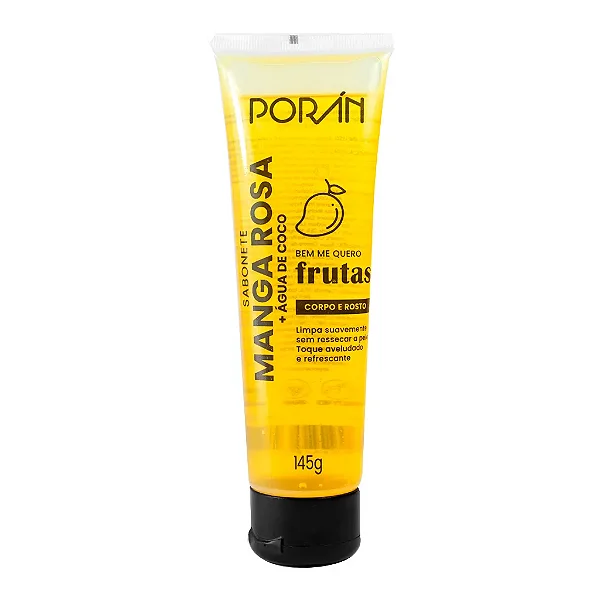 Sabonete Líquido Manga Rosa Corpo e Rosto Porán 145g