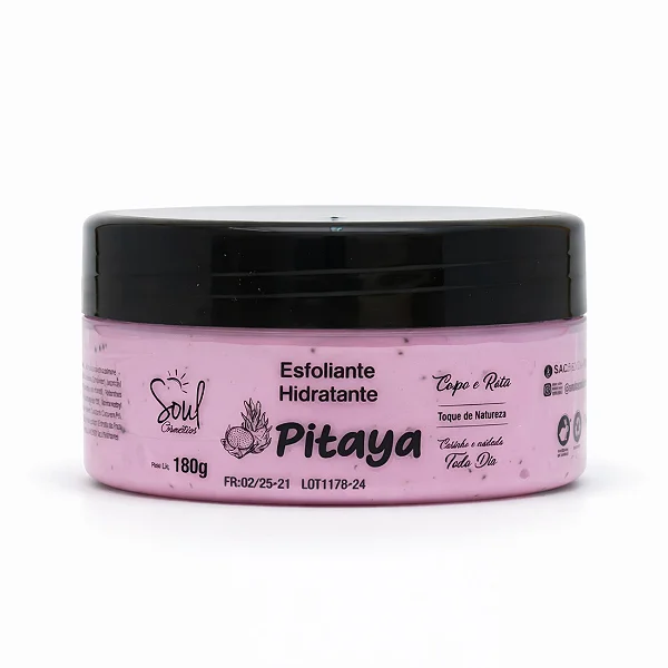 Hidratante e Esfoliante Pitaya Soul Cosméticos 180g
