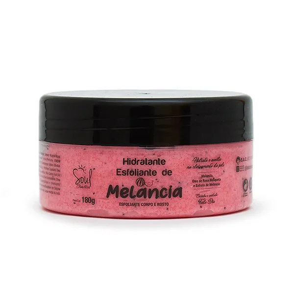 Hidratante e Esfoliante Melancia Soul Cosméticos 180g