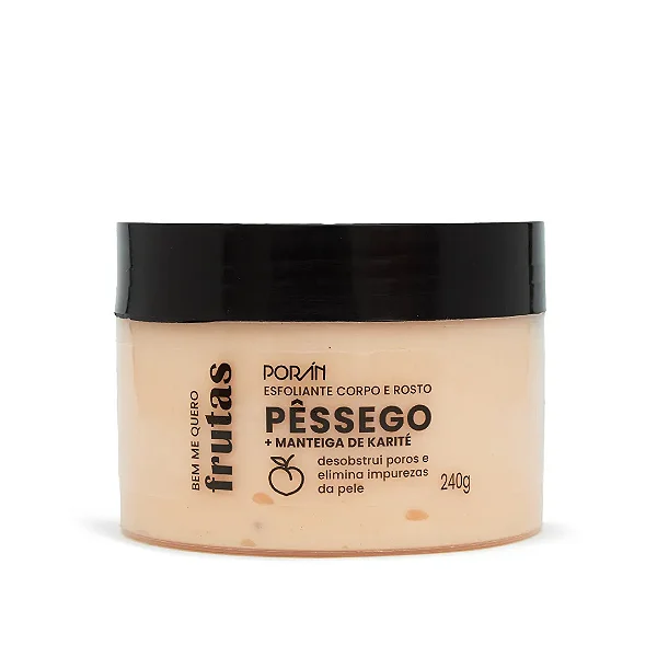 Esfoliante Pêssego Corpo e Rosto Porán 240g