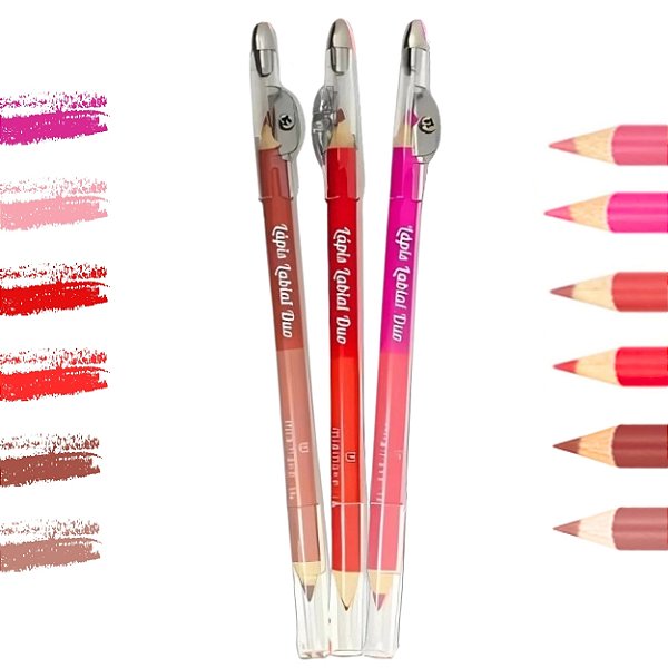 Lápis Labial Mia Make com Apontador Cor 01/02/03