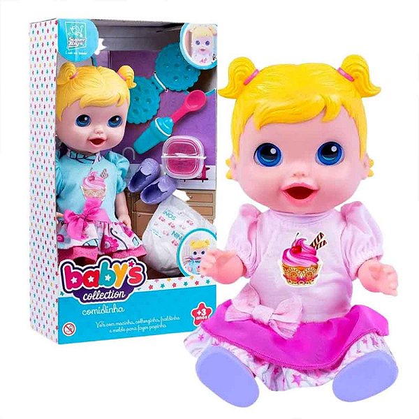 Boneca de Vinil  Babys Collection Comindinha Super Toys