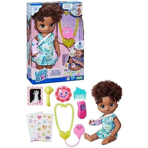 Boneca Baby Alive Dia de Cuidar da Bella Negra
