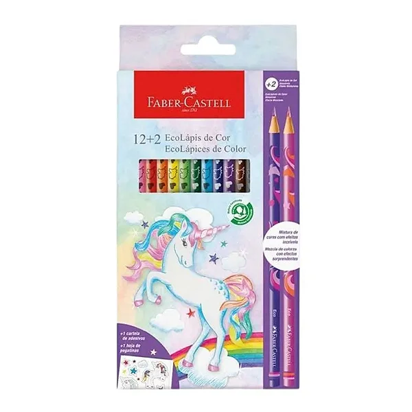 ECOLAPIS DE COR 12+2 UNICORNIO