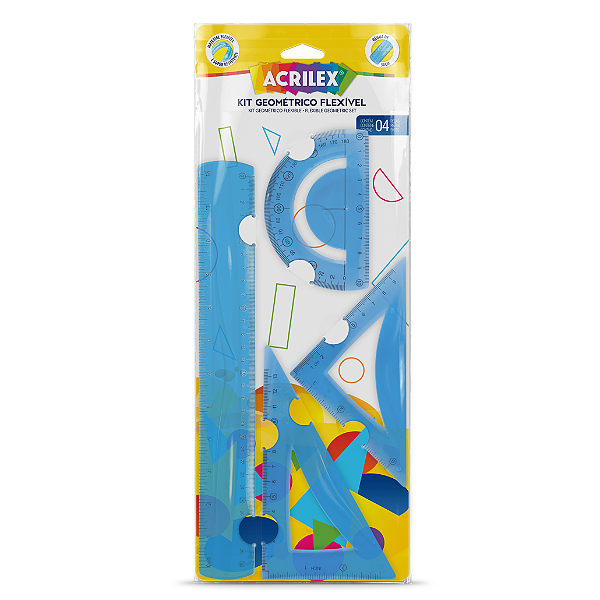 KIT GEOMETRICO FLEXIVEL AZUL ACRILEX