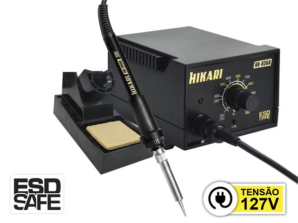 Estação de Solda Analógica 60W ESD 127V Hikari HK-936A