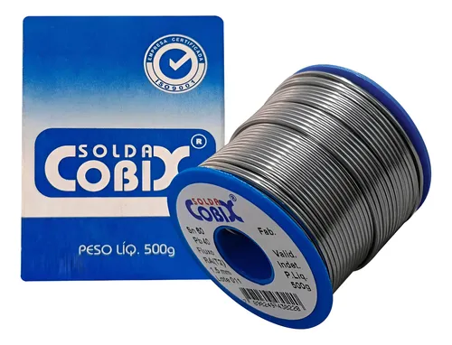 Rolo de Fio C/ Fluxo P/ Soldar 500g 60x40 1,5mm Cobix
