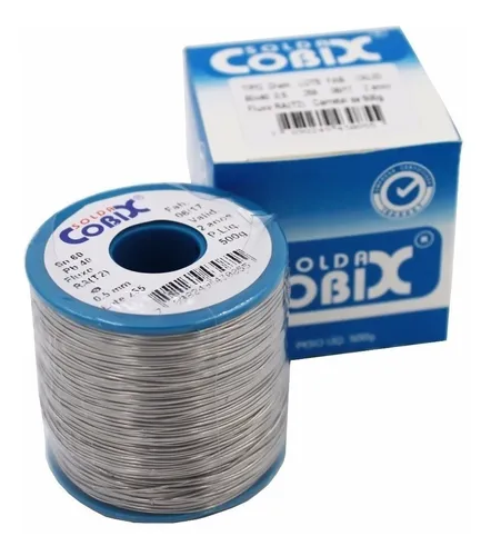 Rolo de Fio C/ Fluxo P/ Soldar 500g 60x40 0,5mm Cobix