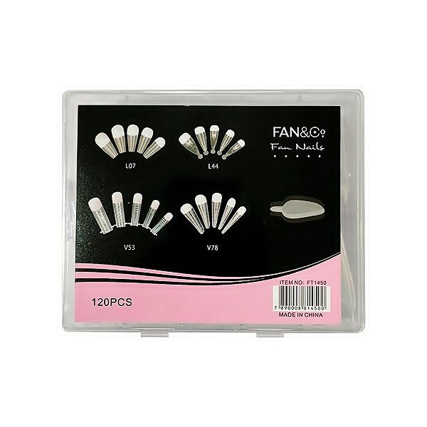 Molde para Unhas F1 + Reversa Silicone com 4 Modelos para Nail Profissional