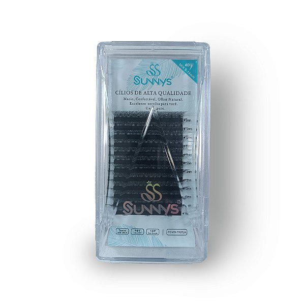 Cílios Fio a Fio W 4D Volume Egípcio Sunnys 0.07D Mix 9-14mm para Extensão E Alongamento De Cílios