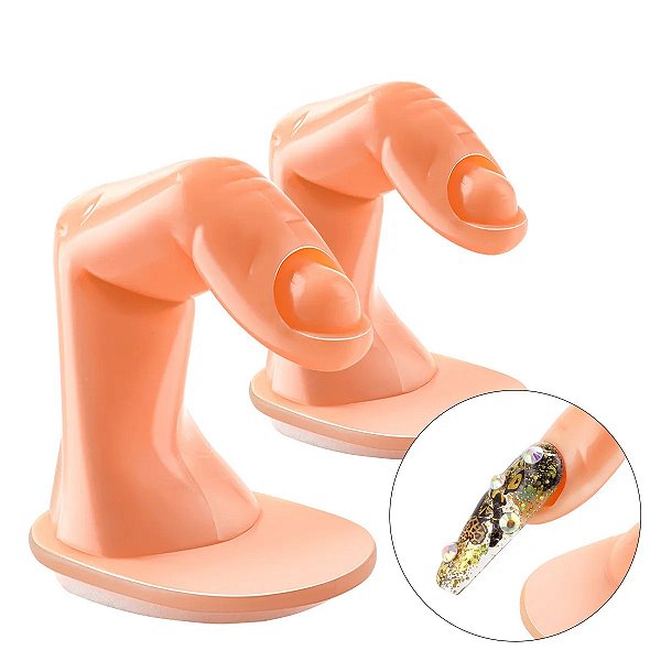 Dedo Postiço P/ Treinamento de Manicure Unhas Acrigel