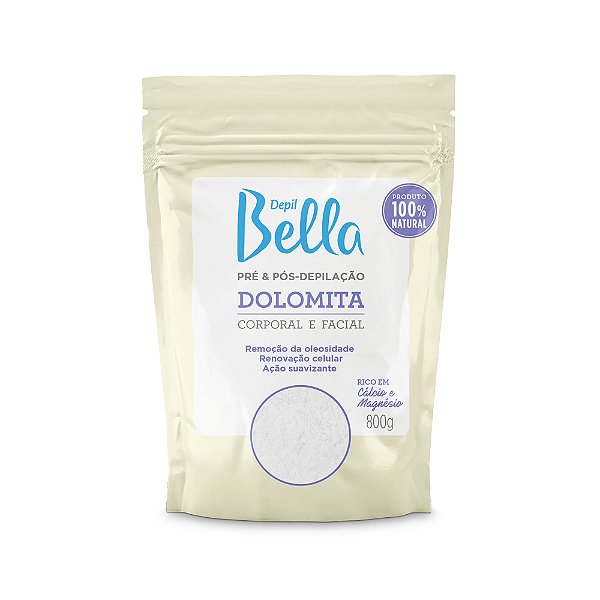 Dolomita Facial Corporal Pré Pós Depilação Depil Bella 800g