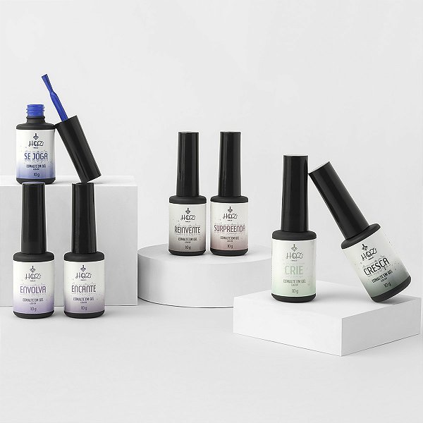 Kit 7 Esmaltes em gel HQZ Nails - Coleção Intensa