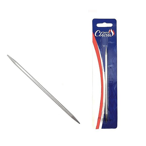 Palito Inox Ponta Dupla Santa Clara para Manicure Profissional