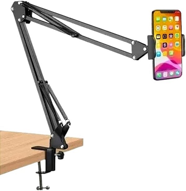 Suporte para Celular ou tablet com garra para Mesa ajustável