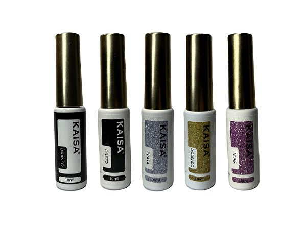 Esmalte em gel com Ponta Fina Kaisa 10ml Decoração nas Unhas Acrigel