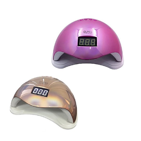 Cabine de LED UV Sun 5 Metalizada Digital 48w Unha Gel Acrigel Secagem Rápida