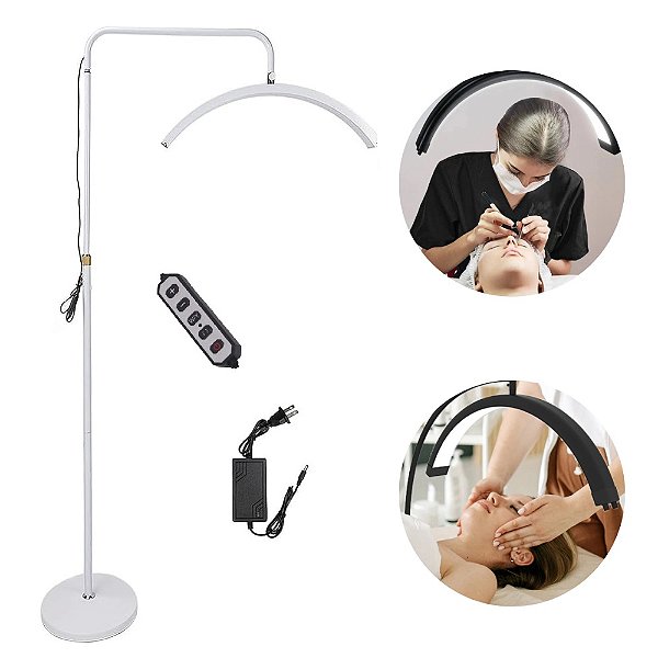 Luminária de Chão Led Arco Meia Lua com Base Bivolt 120 Leds