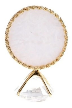 Pedra Ágata Anel Unhas Com Diamante Decorativo P/ Foto Manicure Enfeite