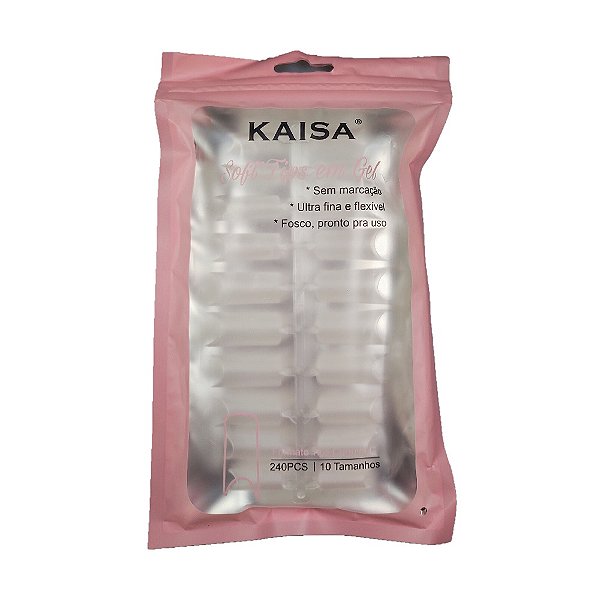 Refil com 240 Unhas Tips Soft Gel para Alongamento Acrigel Nails