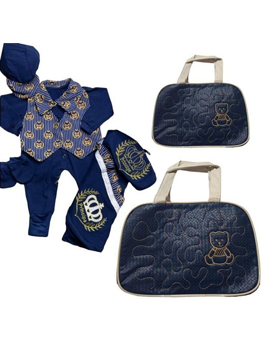 bolsa maternidade com saída maternidade 7 peças urso rei