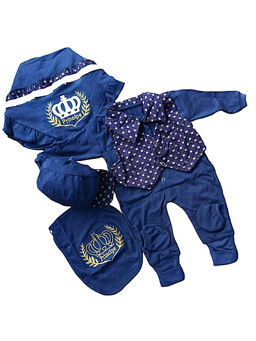 saida maternidade menino roupa bebe recém nascido azul marinho