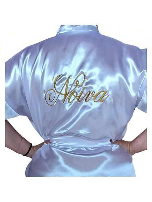 Robe noiva cor branca cetim casamento