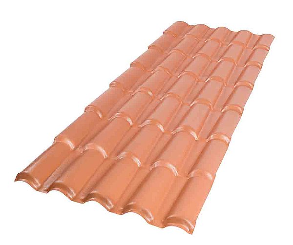 TELHA COLONIAL PVC 5 ONDAS 230X86 - TERRACOTA