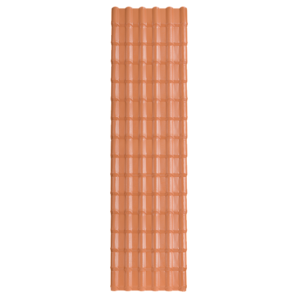 TELHA COLONIAL PVC PLAN 6 ONDAS 330X88 - TERRACOTA