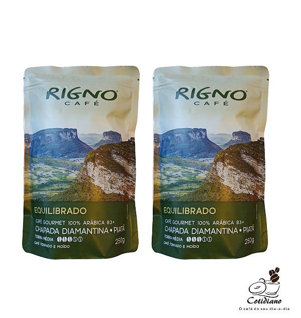 Kit com 2 Cafés Rigno Equilibrado – 83+ Pontos, 100% Arábica
