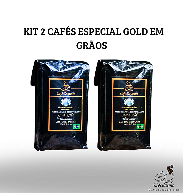 Kit 2 Cafés Gourmet Especial Gold - 86+ Pontos 100% Arábica (2x250g)