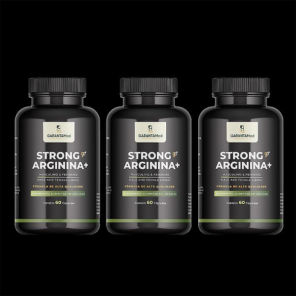 Libido Masculino e Feminino STRONG ARGININA+ Kit p/ 3 meses