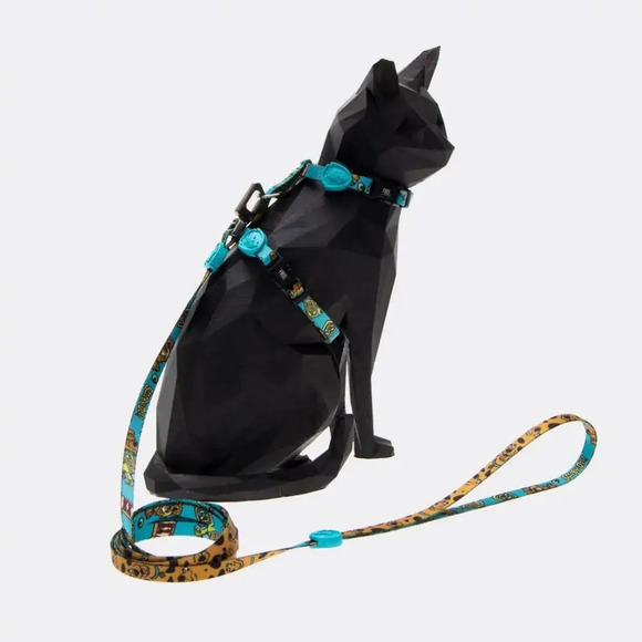 Peitoral com Guia FreeFaro para Gatos Scooby Doo M