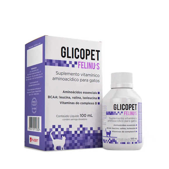 Suplemento Vitamínico Aminoacídico para Gatos Glicopet Felinus Avert 100 ml