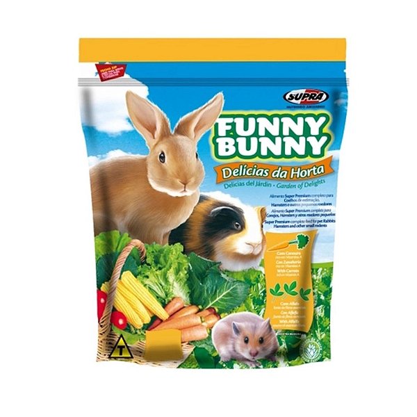 Racao Funny Bunny Delicias Da Horta 500g