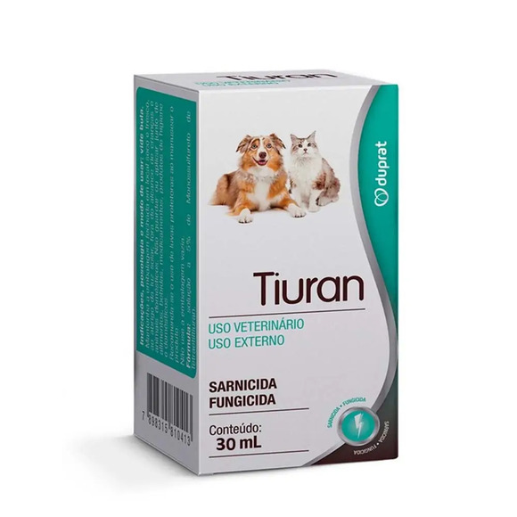 Tiuran Solução Sarnicida e Fungicida para Cães e Gatos Duprat 30 ml