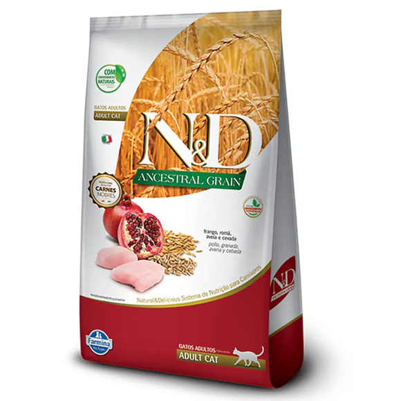 Ração N&D Ancestral Grain Gatos Adultos Frango e Romã 1,5 kg