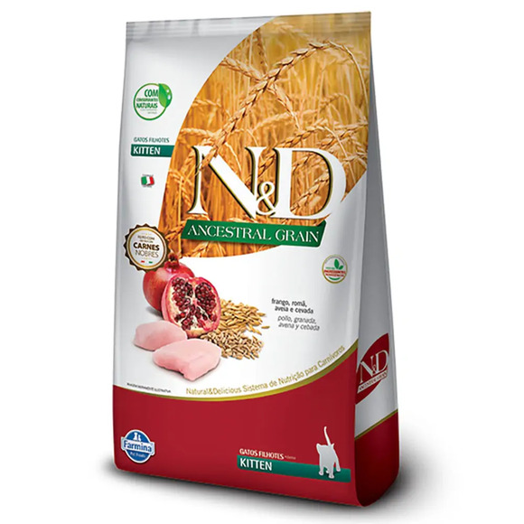 Ração N&D Ancestral Grain Gatos Filhotes Frango 1,5 kg