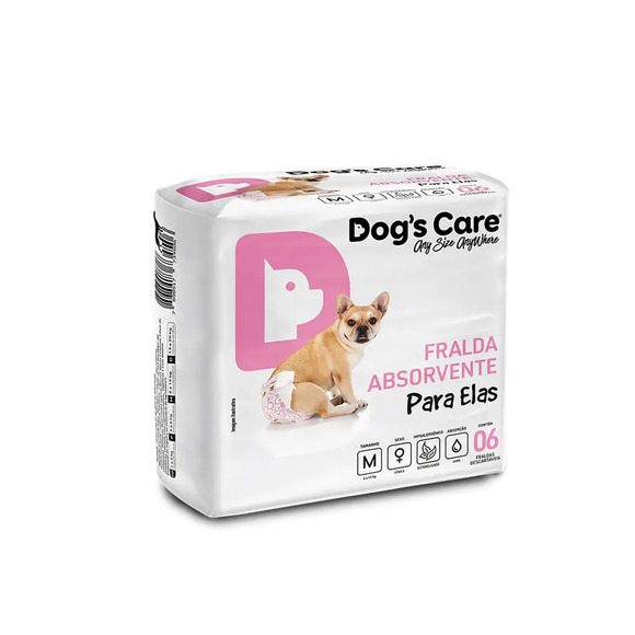 Fralda Higiênica Fêmea Dogs Care 6 unidades M