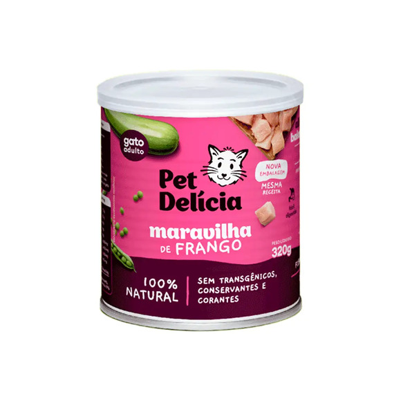 Ração Úmida Pet Delícia Gatos Maravilha de Frango 320 g